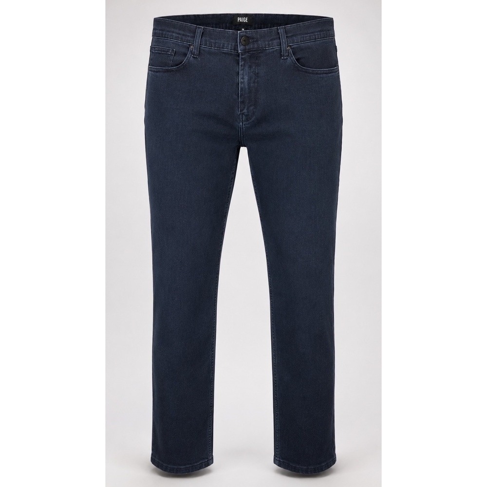 Paige Federal Jeans Mens Size 42x26 Slim Straight Stretch Dark Wash Blue Denim